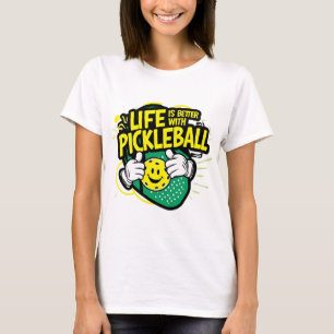 Livet är bättre med pickleball t shirt