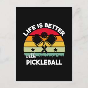 Livet är bättre med Pickleball Vykort