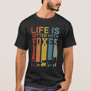 Livet är bättre med rävar, luddig matvax. t shirt