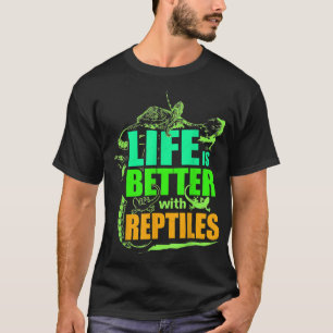 Livet är bättre med reptiler leopardgecko t shirt