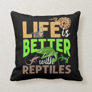 Livet är bättre med reptiles Gecko Chameleon-sna Kudde
