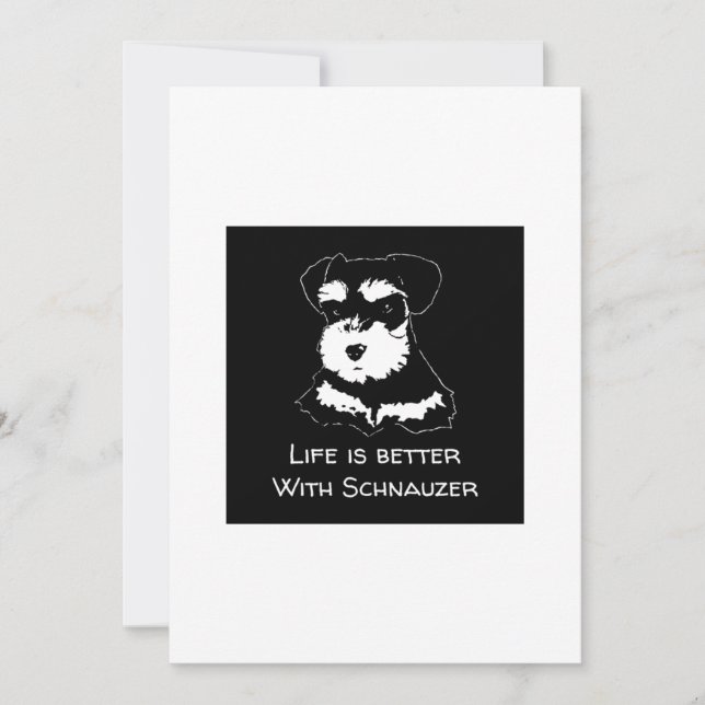 Livet är bättre med Schnauzer Kort (Framsida)