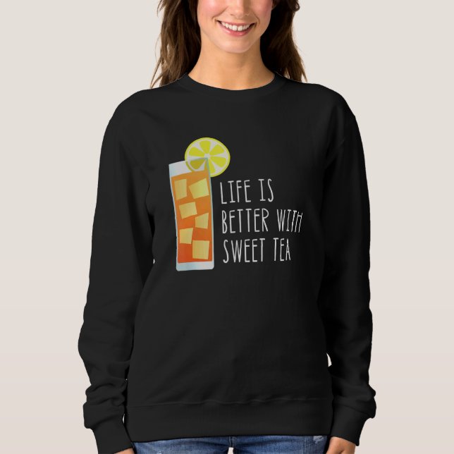 Livet är bättre med sött teafot. t shirt (Framsida)