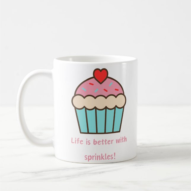 Livet är bättre med Sprinkles Kaffemugg (Vänster)