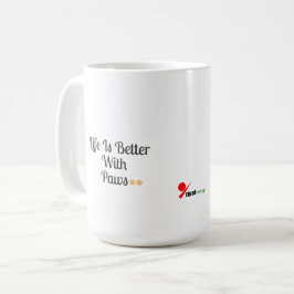 Livet är bättre med tassar kaffemugg