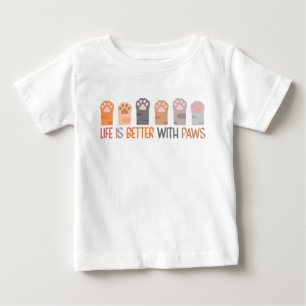 Livet är bättre med tassar t shirt