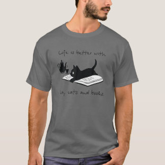 Livet är bättre med teatskor och Bokar-sunt svart T Shirt