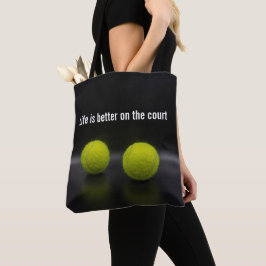 Livet är bättre med tennis boll tygkasse