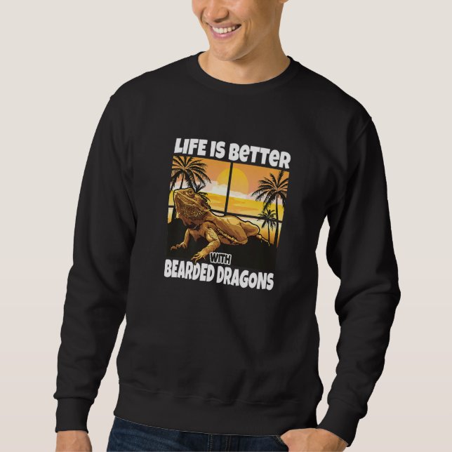 Livet är bättre med trånga drakar lång ärmad tröja (Framsida)