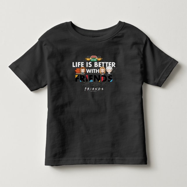 Livet är bättre med VÄNNER™ Chibi-konst T Shirt (Framsida)