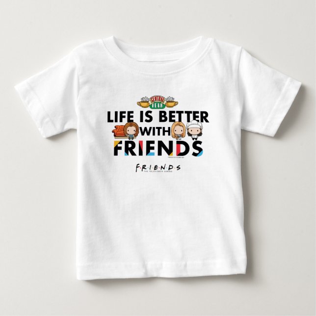 Livet är bättre med VÄNNER™ Chibi-konst T Shirt (Framsida)