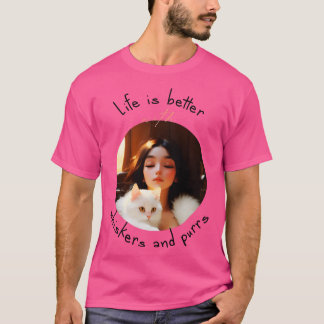 Livet är bättre med whisky och purris t shirt