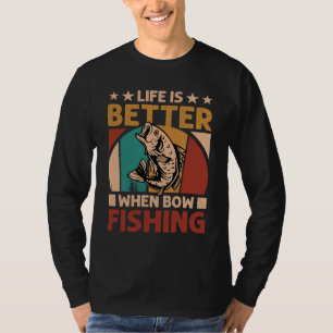 Livet är bättre när det gäller Bowfish - Retro Ang T Shirt