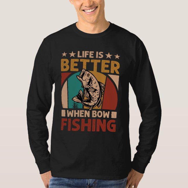 Livet är bättre när det gäller Bowfish - Retro Ang T Shirt (Framsida)
