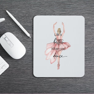 Livet är bättre när du dansar med Rosa Ballerina Musmatta