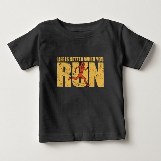 Livet är Bättre När Du Springar - Löparflicka T Shirt (Framsida)