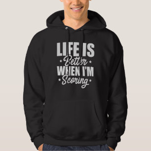 Livet är bättre när jag spelar Dart Player Darts Hoodie