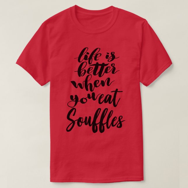 Livet är bättre när man äter sofflar 4 t shirt (Design framsida)