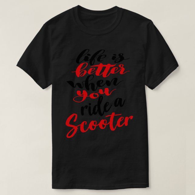 Livet är bättre när man rider en skotte 2 t shirt (Design framsida)