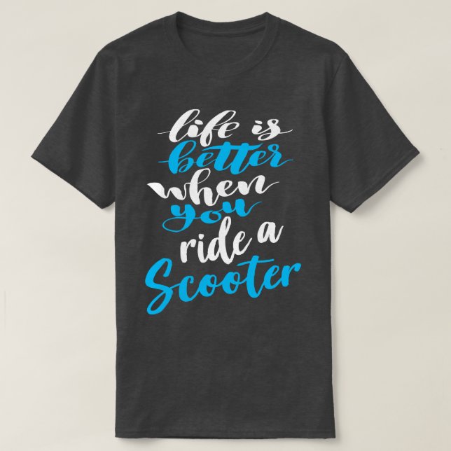 Livet är bättre när man rider en skotte 4 t shirt (Design framsida)