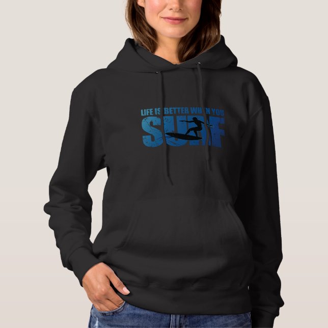 Livet är bättre när man Surfor T Shirt (Framsida)