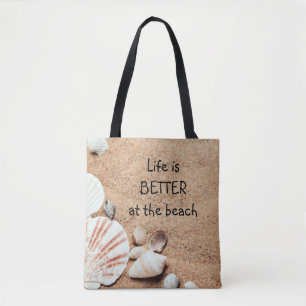 Livet är bättre på BeachTote Bag Tygkasse