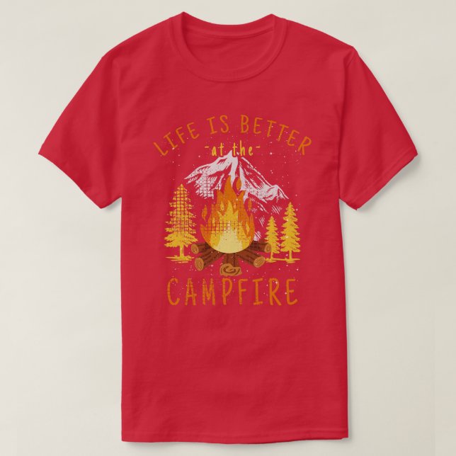 Livet är bättre på Campfire 2 T Shirt (Design framsida)