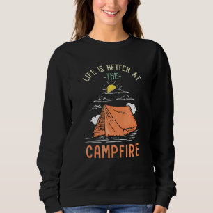 Livet är bättre på Campfire Camper Camping T Shirt