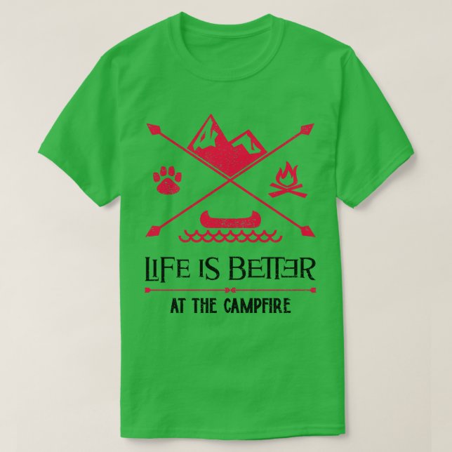 Livet är bättre på campingplatsen 2 t shirt (Design framsida)