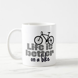 Livet är bättre på cykel kaffemugg