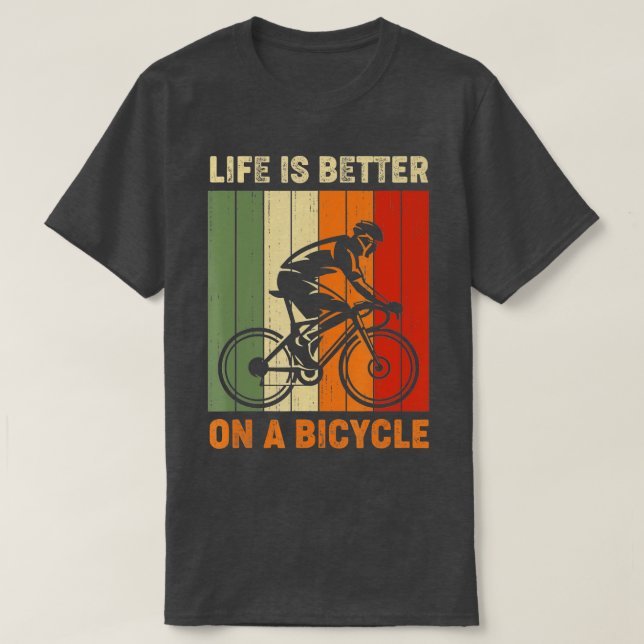 Livet är bättre på cykel t shirt (Design framsida)