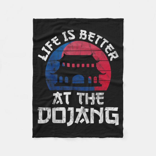 Livet är Bättre På Dojang - Taekwondo Fleecefilt (Framsidan)