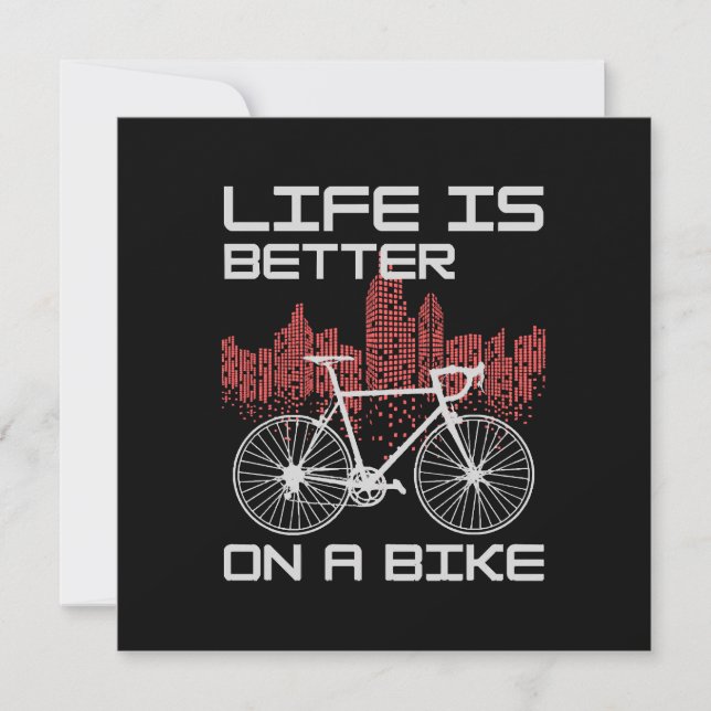 Livet är bättre på en cykel inbjudningar (Framsida)