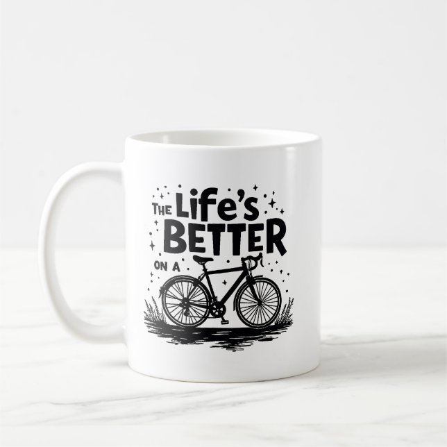 Livet är bättre på en cykel kaffemugg (Vänster)