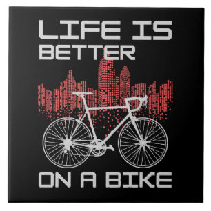 Livet är bättre på en cykel kakelplatta