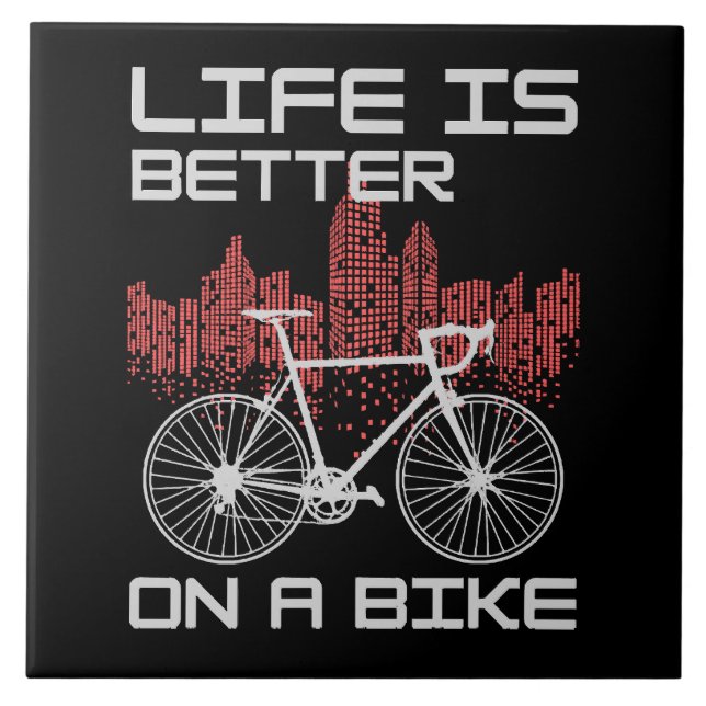 Livet är bättre på en cykel kakelplatta (Framsidan)
