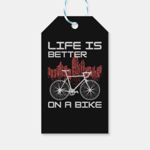 Livet är bättre på en cykel presentetikett