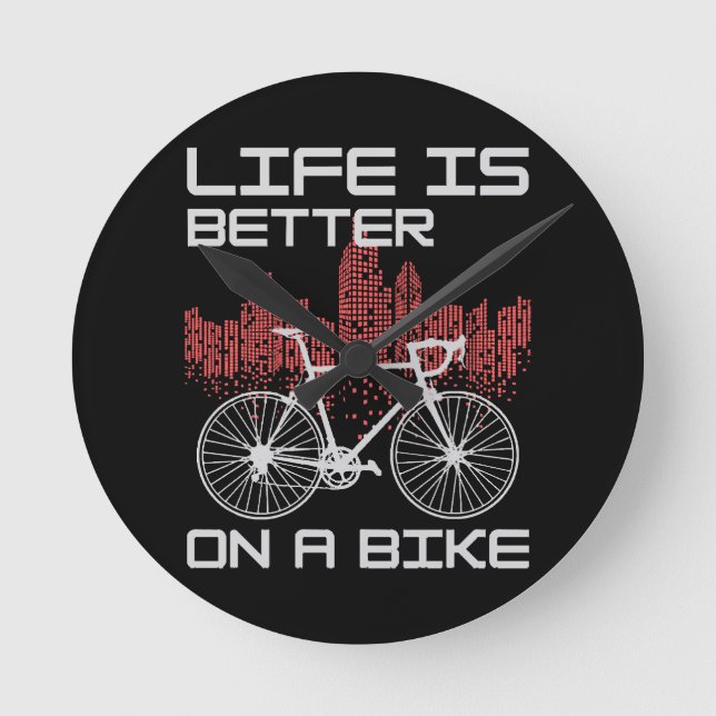 Livet är bättre på en cykel rund klocka (Framsida)