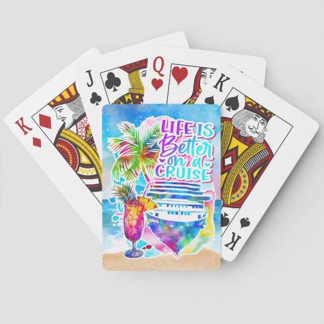 Livet är bättre på en kryssning casinokort (Baksidan)