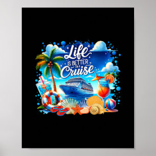 Livet är bättre på en kryssning Hawaii Beach Life Poster