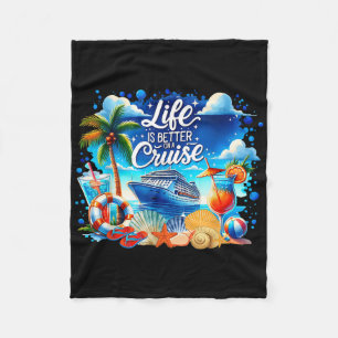 Livet är bättre på en rast på Hawaii Beach Summer  Fleecefilt