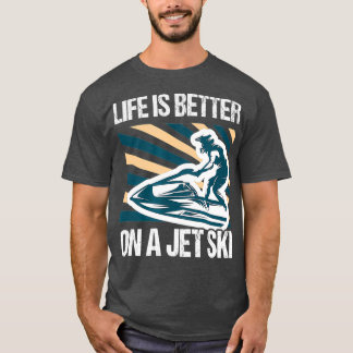 Livet är bättre på en skidåkning i jet - snårskog t shirt