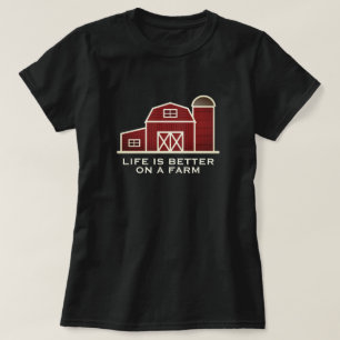 Livet är bättre på ett rödladugårdshus. t shirt