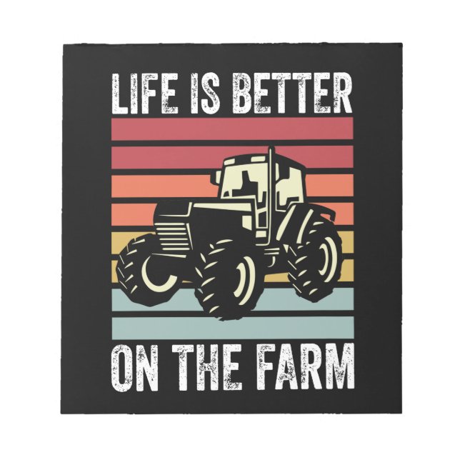 Livet är bättre på gården - Älskare inom jordbruke Anteckningsblock (Framsida)