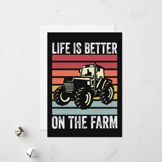 Livet är bättre på gården - Älskare inom jordbruke Julkort (Fram/Back In Situ)