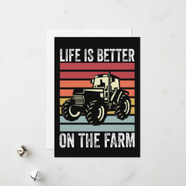 Livet är bättre på gården - Älskare inom jordbruke Julkort