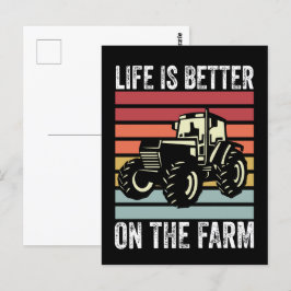 Livet är bättre på gården - Älskare inom jordbruke Vykort