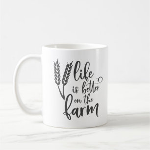Livet är bättre på gården kaffemugg
