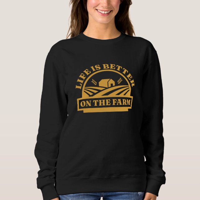 Livet är bättre på gården t shirt (Framsida)