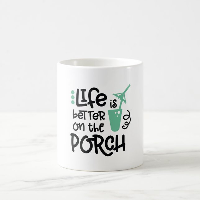 Livet är bättre på Porch Kaffemugg (Center)